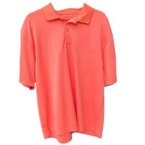 Men’s PGA Tour Collared Short Sleeve Orange Shirt